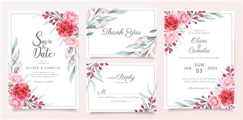 Download 772+ Flower Wedding Card Template Silhouette